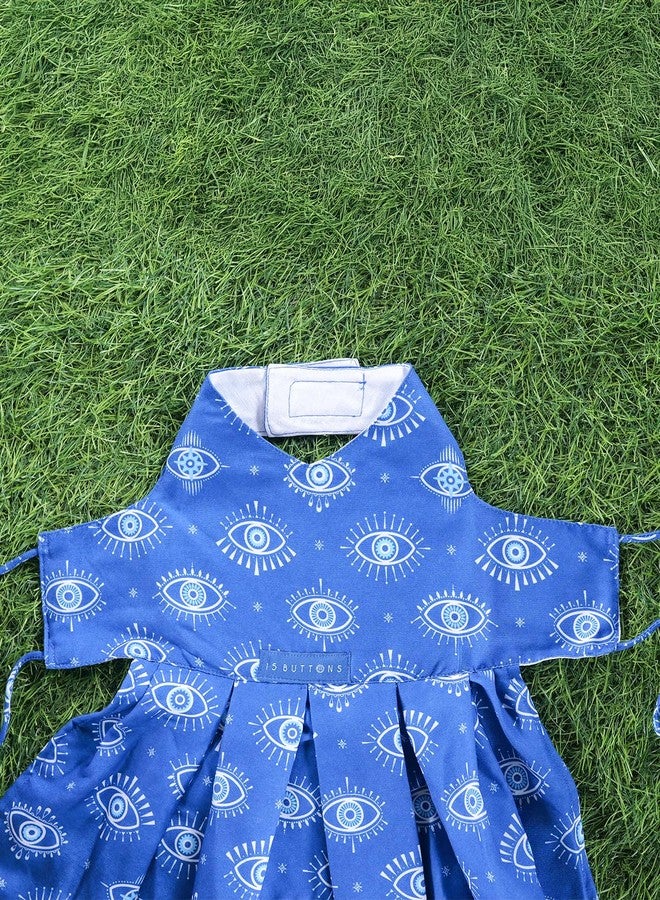 15 BUTTONS Butterfly Dog Dress | Adorable Floral Pet Dress for Dogs | Soft Cotton Party Outfit - Image 5